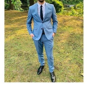 Blue men suit worn only once